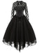 Abito a ruota in pizzo steampunk Halloween anni '50