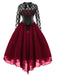 Abito a ruota in pizzo steampunk Halloween anni '50