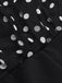 Tuta lunga monospalla patchwork a pois nero anni '30