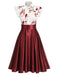 Abito patchwork con fiocco di sangue Halloween anni '50