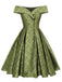 Abito farfalla spalle scoperte verde anni '50