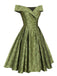 Abito farfalla spalle scoperte verde anni '50