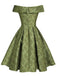 Abito farfalla spalle scoperte verde anni '50
