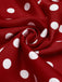 Abito a ruota patchwork a pois rosso anni '50
