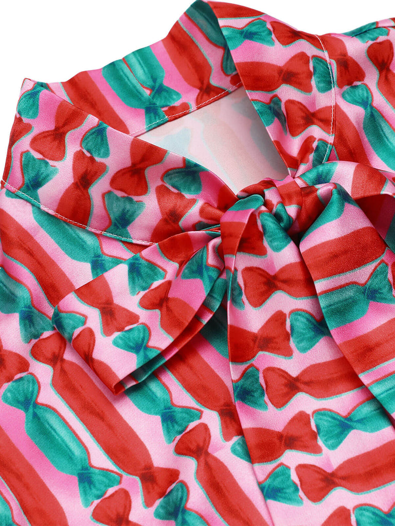 2PCS Camicetta a forma di caramella e pantaloni bretelle anni '50