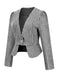 Blazer a quadri aderente con bottoni nero anni '40