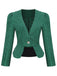 Blazer a quadri aderente con bottoni nero anni '40