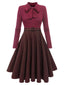 [Prevendita] Abito in maglia plaid rosso anni '50