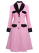 Cappotto in velluto con bottoni patchwork rosa anni '30