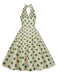Abito a ruota con a pois  scollo all'americana anni '50