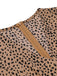 Tuta corta scollo a V maniche a sbuffo stampa leopardo anni '30