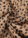 Tuta corta scollo a V maniche a sbuffo stampa leopardo anni '30