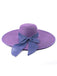 Cappello da sole in rafia a tesa larga con nastro