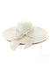 Cappello da sole in rafia a tesa larga con nastro