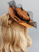 Cappello da pipistrello in pizzo retrò arancione Halloween