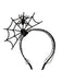 Fascia per capelli nero con ragnatela di Halloween
