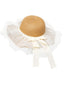 Cappello da sole con fiocco in pizzo e balza trasparente vintage