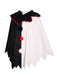 Mantello da clown horror Halloween in bianco e nero anni '50