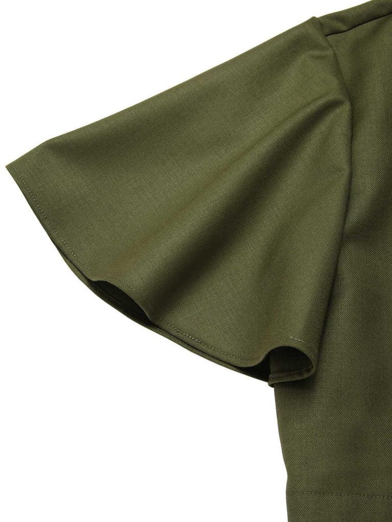 [Prevendita] 2PCS Abito vittoriano con fiocco e mantello verde anni '50