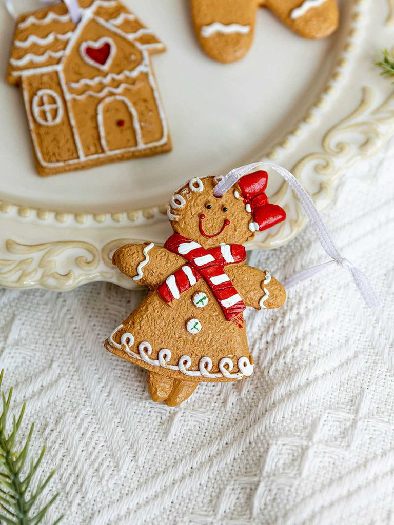 Ornamenti natalizi vintage a forma di omino di pan di zenzero