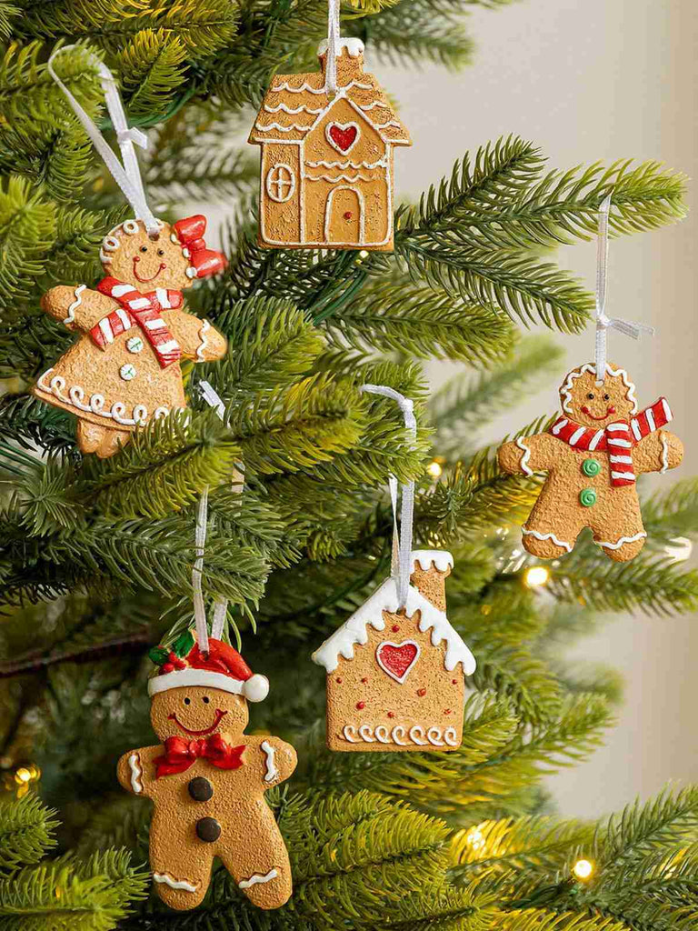 Ornamenti natalizi vintage a forma di omino di pan di zenzero