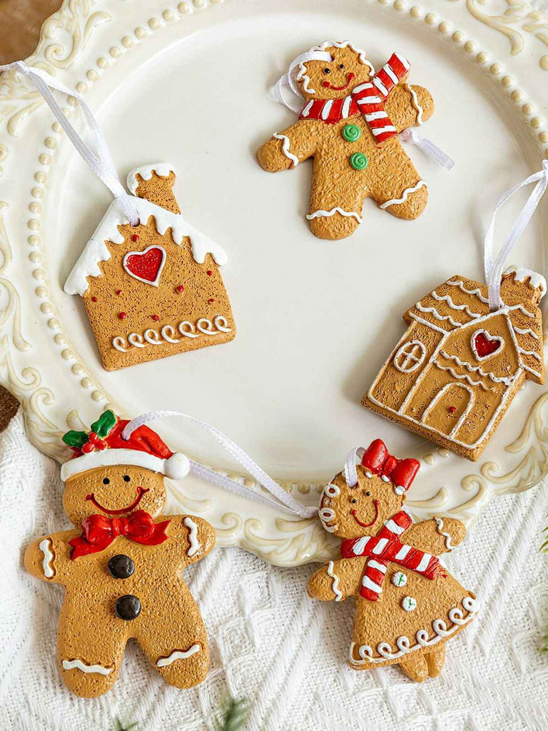 Ornamenti natalizi vintage a forma di omino di pan di zenzero