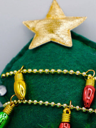 Cerchietto con lampadine a forma di albero di Natale