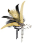 Cerchietto con perline e piume di pavone stile Gatsby anni '20
