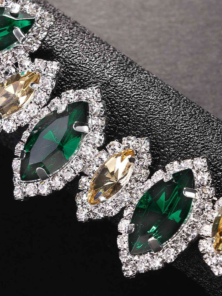 Cerchietto Gatsby con piume di pavone e strass anni '20