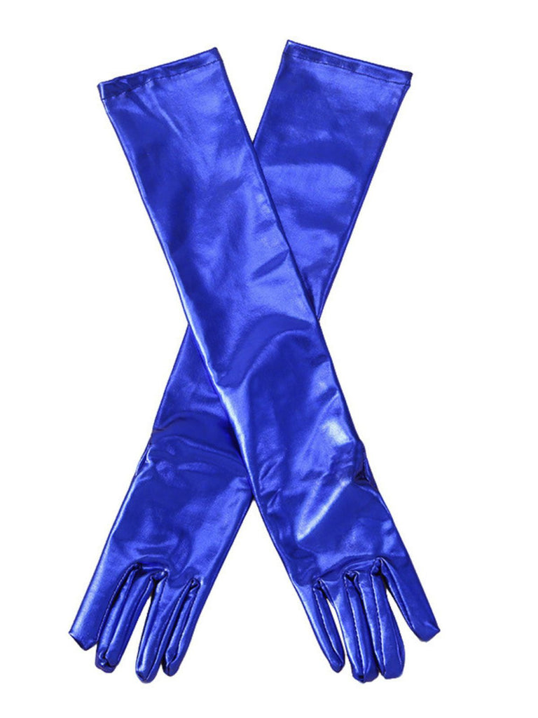 Guanti in pelle verniciata con dita intere