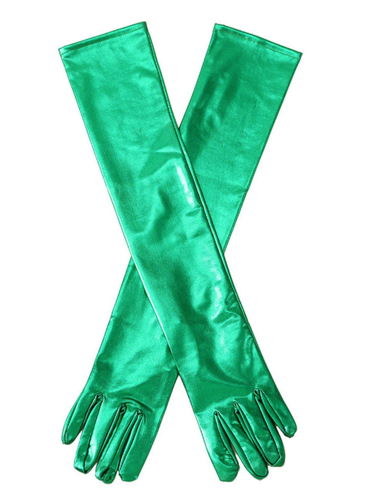 Guanti in pelle verniciata con dita intere