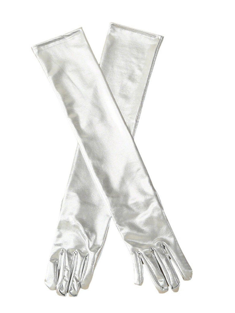 Guanti in pelle verniciata con dita intere