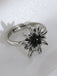 Accessori Bianco Vintage Edelweiss con Strass Ring 7