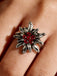 Accessori Bianco Vintage Edelweiss con Strass Ring 4