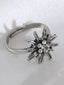 Anello vintage con strass stella alpina