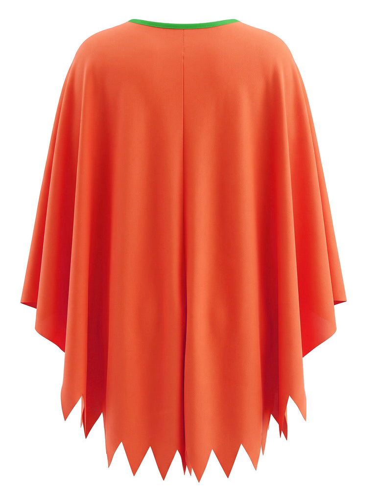 Set Mantella e Fascia Arancione Anni '40 di Halloween con Zucca Fosforescente 4
