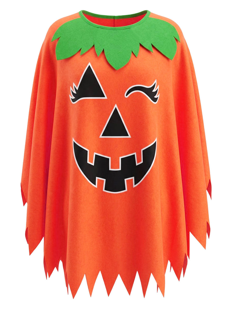Set Mantella e Fascia Arancione Anni '40 di Halloween con Zucca Fosforescente 3