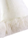 Bianco con Bordi in Pelliccia Sintetica con Pompon Mantella Anni '30