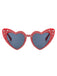 Occhiali da sole con montatura a cuore in strass