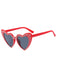 Occhiali da sole con montatura a cuore in strass