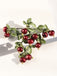 Spilla vintage fatta a mano con perle di mirtillo rosso