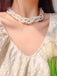 Collana con ciondolo di perle multistrato retrò