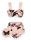Set Tankini a rete con farfalla beige anni '50