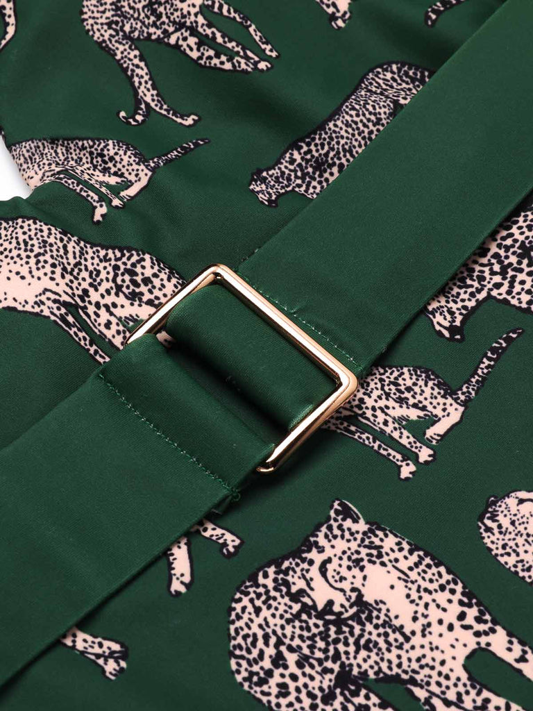 Costumi intero verde Jaguar Halter anni '30