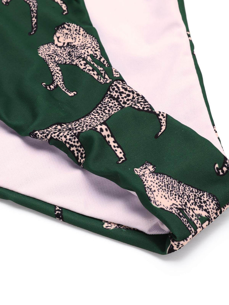 Costumi intero verde Jaguar Halter anni '30