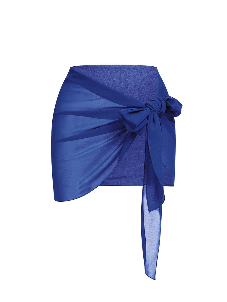 Copricostume in chiffon tinta unita vintage protezione solare