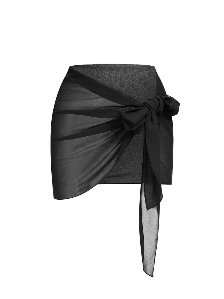 Copricostume in chiffon tinta unita vintage protezione solare