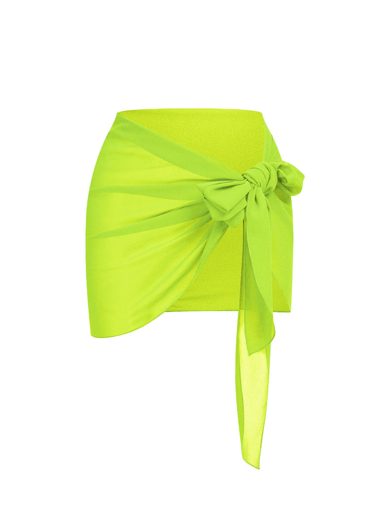 Copricostume in chiffon tinta unita vintage protezione solare