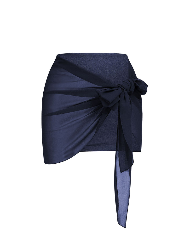 Copricostume in chiffon tinta unita vintage protezione solare