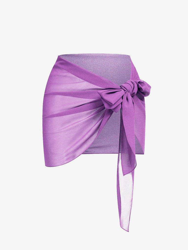Copricostume in chiffon tinta unita vintage protezione solare